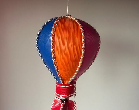 Hand-Stitched Italian Leather Hot Air Balloon